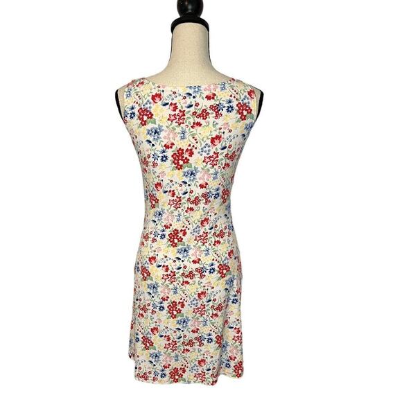 Tommy Hilfiger Early 2000s Multicolor Floral Sleeveless Wrap Dress Size Medium - Picture 4 of 6